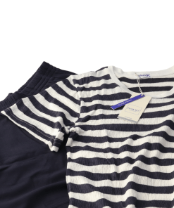 Alternative view of DOWRY Top & Shorts Pajamas Set, Navy Blue - Code 0628