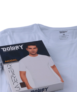 Alternative view of DOWRY Modal Cotton Crew Neck T-shirt, White - Code E521
