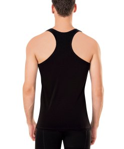 Alternative view of DOWRY Modal Cotton Sports Singlet, Black - Code E532