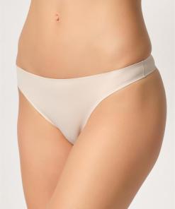 Alternative view of M,I Laser-Cut High Thong in Mink / Code 2802