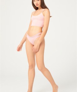 Alternative view of Cottonhill Cottonhill Double Strap Laser Cut Panties – Powder