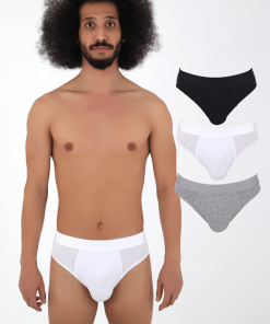 CNT Briefs 3 Pack Cotton - White, Black, Grey