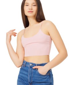 Alternative view of Cottonhill Thin and Adjustable Strap Top - Powder