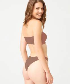 Alternative view of Cottonhill Laser Cut, Coffee Colors Brazilian Panties - Cappucino Brown