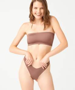 Alternative view of Cottonhill Laser Cut, Coffee Colors Brazilian Panties - Mocha Brown