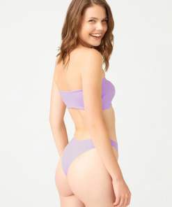 Cottonhill Laser Cut, Pastel Colors Brazilian Panties - Lilac