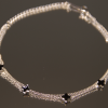 Dunipa Black Stones Steel Bracelet - Silver Color