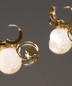 Alternative view of Dunipa Clovers on Stone Steel Earrings - Gold Color
