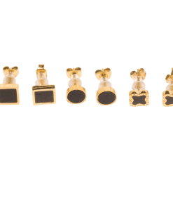 Alternative view of Dunipa 6 Pieces Steel Earrings - Gold Color