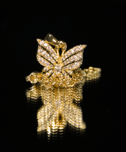 Alternative view of Dunipa Butterfly Steel Necklace - Gold Color