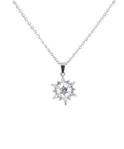 Dunipa Stainless Steel Necklace Snowflake - Silver Color