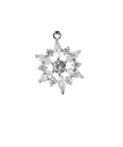 Alternative view of Dunipa Stainless Steel Necklace Snowflake - Silver Color