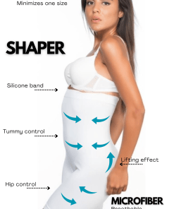 Alternative view of M,I High Waist Body Shaper Shorts in White / Code 2007