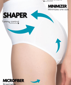 Alternative view of M,I Classic Tummy Control Panties in White / Code 2016