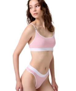 Cottonhill Women Cotton Sports Bra Set - Powder