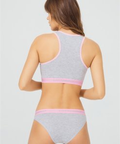 Alternative view of Cottonhill Women Cotton Sports Bra Set, Padded - Grey