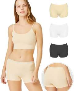 Alternative view of Cottonhill Laser Cut Women Boxer Shorts 3 Pieces Set - Mixed
