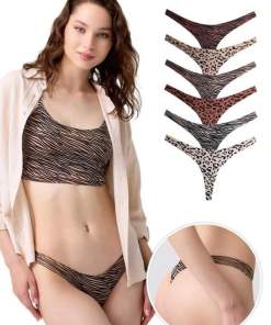 Alternative view of Cottonhill Basic Laser Cut Women Tanga 6 Pieces Panties – Mixed Wild