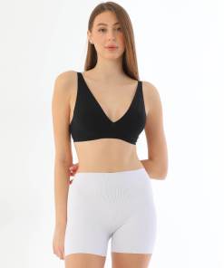 M,I Soft Laser Cut Midi Shorts in White / Code 2703