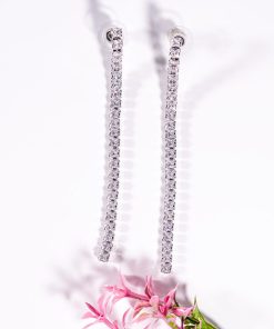 Alternative view of Stainless Steel 14-Piece Earring Set – Long Crystal Drop & Multi-Style Modern Designs