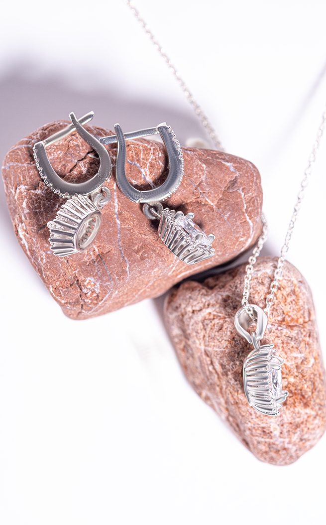 Aurora Set – 925 Sterling Silver Handmade Jewelry (Clear Zircon) - Image 4