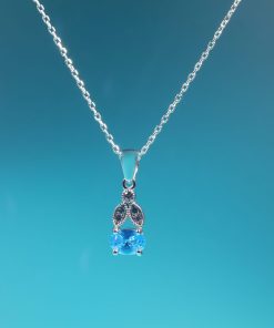 Alternative view of Ivy Set – 925 Sterling Silver Handmade Jewelry (Blue Zircon)