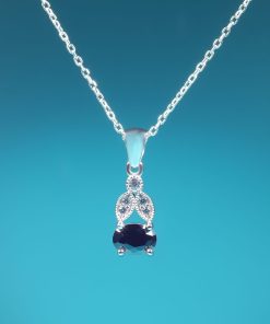 Alternative view of Ivy Set – 925 Sterling Silver Handmade Jewelry (Black Zircon)
