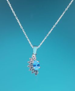 Alternative view of Stella Set – 925 Sterling Silver Handmade Jewelry (Blue Zircon)