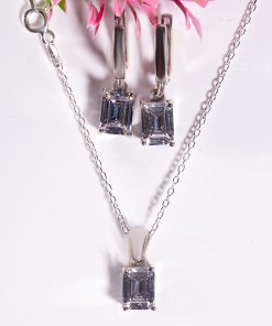Regina Set – 925 Sterling Silver Handmade Jewelry (Clear Zircon)
