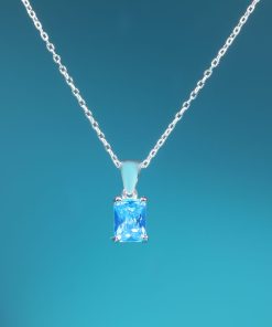 Alternative view of Regina Set – 925 Sterling Silver Handmade Jewelry (Blue Zircon)