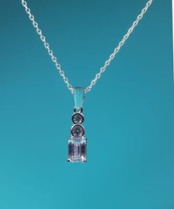 Alternative view of Linea Set – 925 Sterling Silver Handmade Jewelry (Clear Zircon)