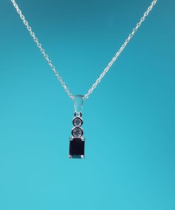 Alternative view of Linea Set – 925 Sterling Silver Handmade Jewelry (Black Zircon)
