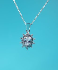 Alternative view of Solara Set – 925 Sterling Silver Handmade Jewelry (Clear Zircon)