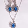 Solara Set – 925 Sterling Silver Handmade Jewelry (Blue Zircon)