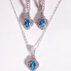 Amara Set – 925 Sterling Silver Handmade Jewelry (Blue Zircon)