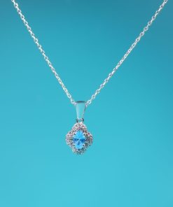Alternative view of Amara Set – 925 Sterling Silver Handmade Jewelry (Blue Zircon)