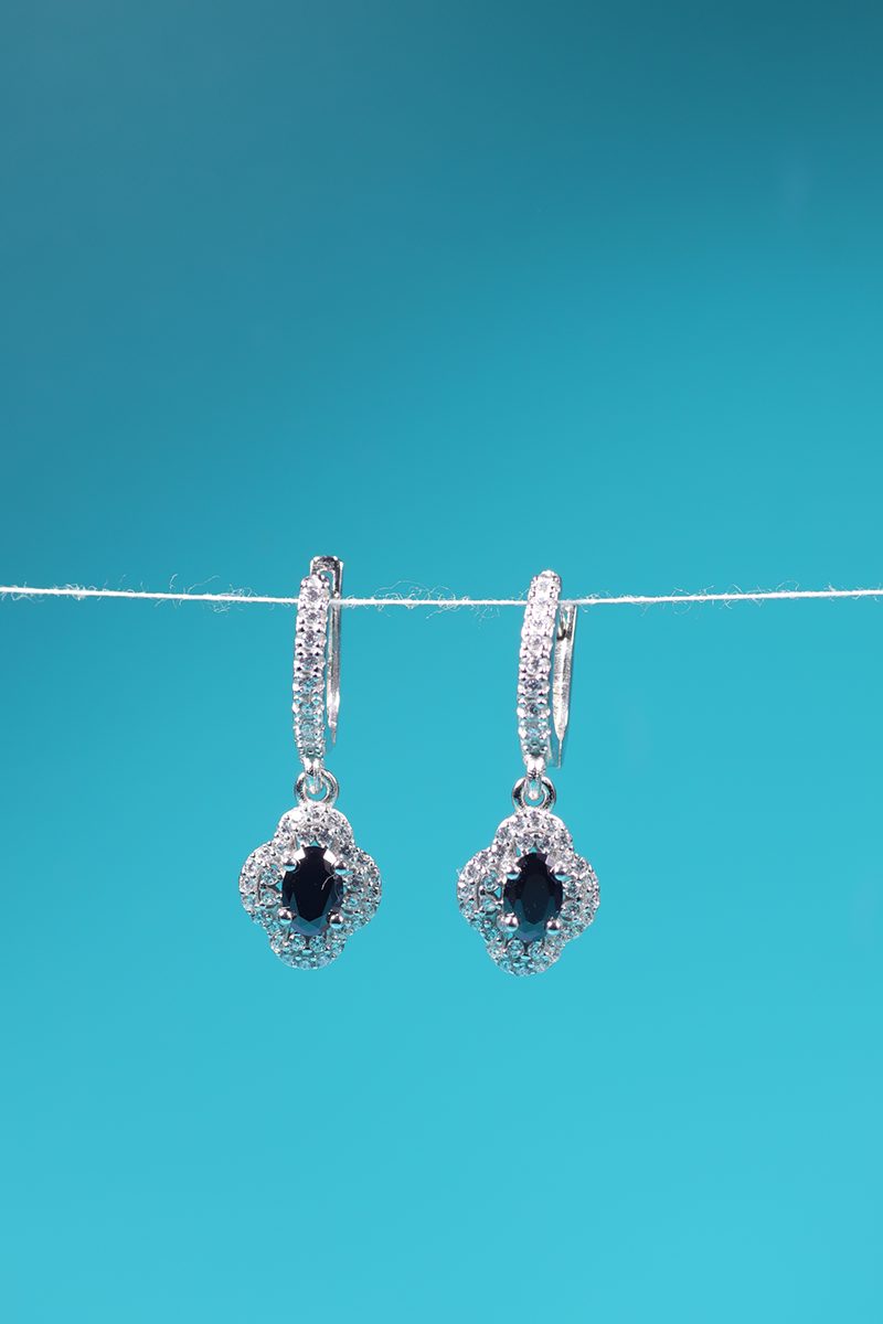 Amara Set – 925 Sterling Silver Handmade Jewelry (Black Zircon) - Image 3