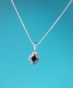 Alternative view of Amara Set – 925 Sterling Silver Handmade Jewelry (Black Zircon)