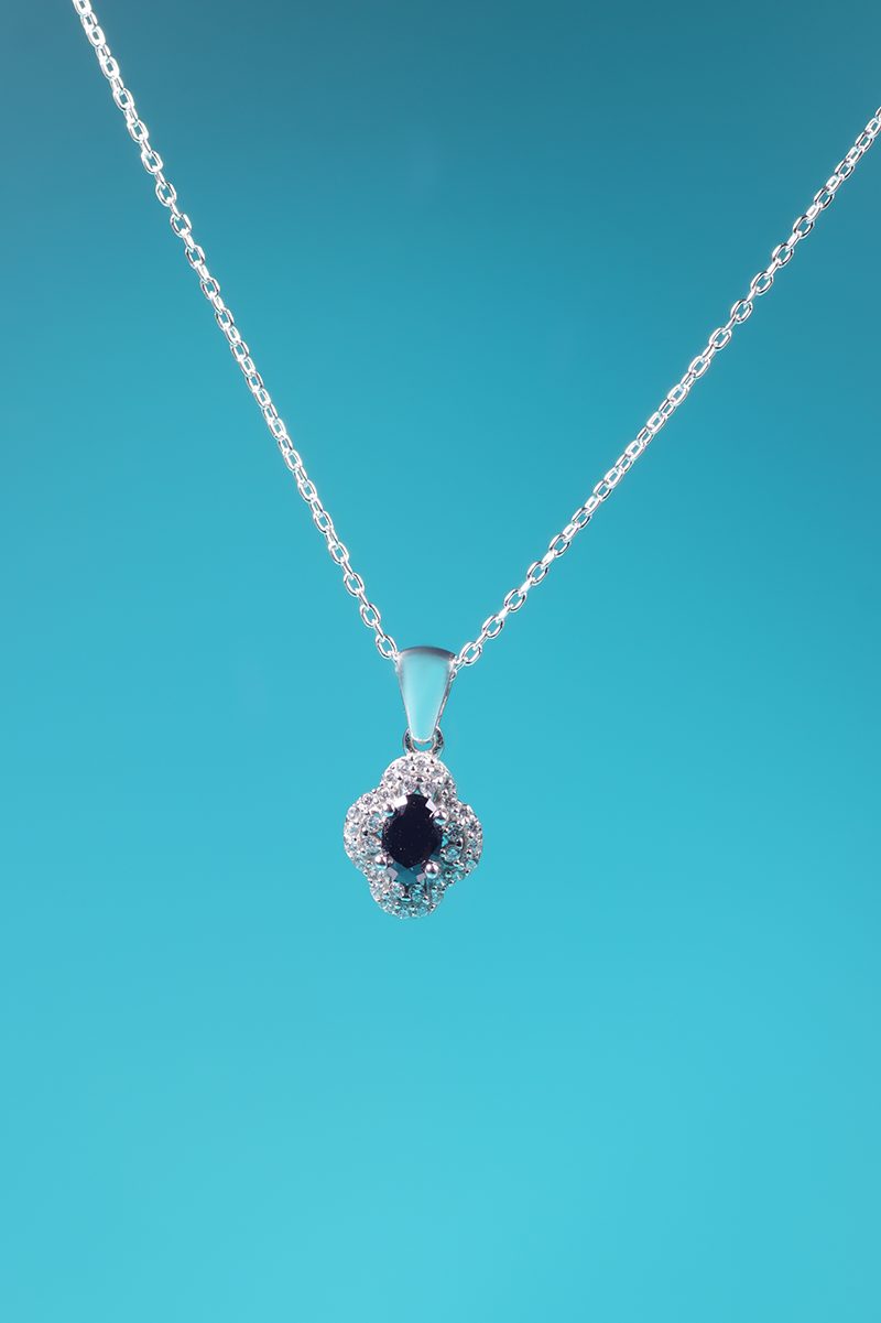 Amara Set – 925 Sterling Silver Handmade Jewelry (Black Zircon) - Image 2
