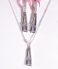 Celestia Set – 925 Sterling Silver Handmade Jewelry (Clear Zircon)