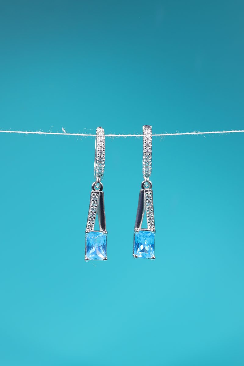 Celestia Set – 925 Sterling Silver Handmade Jewelry (Blue Zircon) - Image 3