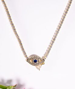 Alternative view of Evil Eye Necklace & Star Pendant Necklace – 2 Pieces Set